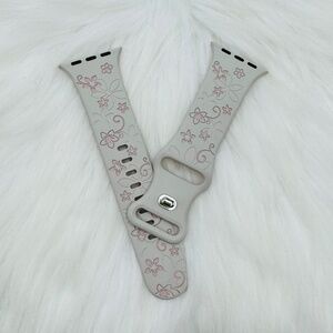 Floral Design Apple Watch Bands in Beige pink 42mm 44mm 45mm 49mm